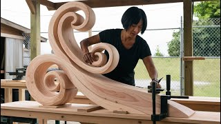 Revolutionizing Furniture Design Crafting a Unique Table with Intricate Curves and Patchwork Design [upl. by Eitsyrk300]