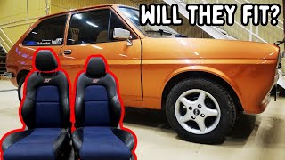 MODERN ST150 seats in a Mk1 ford fiesta HERES HOW [upl. by Llydnek]