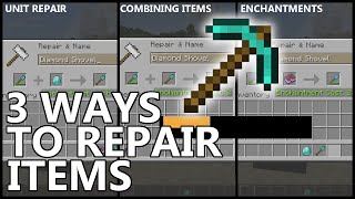 3 Ways To Repair Items In Minecraft [upl. by Garda]