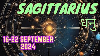 Sagittarius  Weekly Love Tarot Reading  1622 September 2024  Hindi [upl. by Enyrehtak]