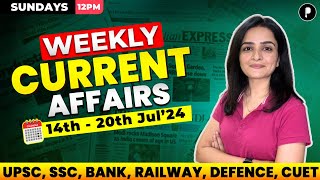 Weekly Current Affairs 2024  July 2024 Week 3  Parcham Classes Current Affairs parcham [upl. by Atronna]