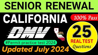 DMV Senior Written Test in California  DMV Senior Written Test  Updated July 2024 [upl. by Alford]