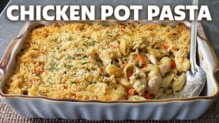 How to Make a Chicken Pot Pie Pasta Casserole  Food Wishes [upl. by Ujawernalo]