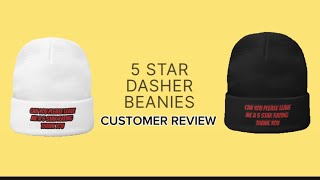 DOORDASH CUSTOMER REVIEW OF 5 STAR DASHER BEANIES FOR DOORDASH DRIVERS [upl. by Hodgson]