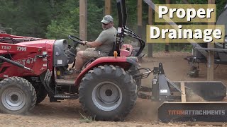 How to use a Land Plane and a Tractor to build a proper Drainage Ditch [upl. by Daphna]