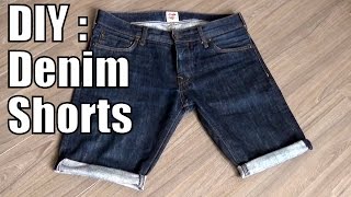 Transformer un jeans en short  DIY  turn a pair of denim into shorts [upl. by Nnaaras]