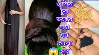 ৩ দিনে চুল ভয়ঙ্কর মোটা লম্বা ঘন ও কালো হবেচুল উঠা বন্ধ হবেFenugreek seeds for hair growth [upl. by Eelirrem227]