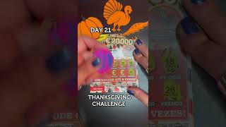 THANKSGIVING CHALLENGE 🦃🧡raspadinha lotterychallenge fun fyp fypシ scratch thanksgiving [upl. by Aserret]