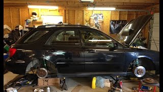 Subaru WRX Wagon Build Time Lapse l Saved from the Junkyard [upl. by Nuawd]