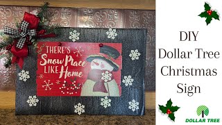 DIY Upcycled Dollar Tree Christmas Sign [upl. by Taryne501]