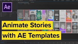 How to Animate Your Instagram Stories with After Effects Templates [upl. by Griffie]