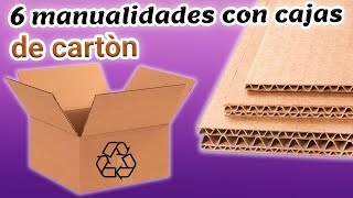 6 IDEAS geniales para REALIZAR con cartón ⭐️MANUALIDADES fáciles y útiles 🌷 reciclaje creativo [upl. by Rodnas]