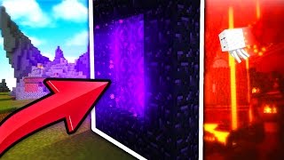 Going To THE NETHER in Minecraft Skywars [upl. by Nnilsia]