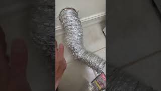 Don Not Use Plastic Foil Duct for Dryer Vent dryer diy [upl. by Alphard614]