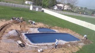 Fiberglass pool installation [upl. by Lianna]