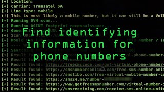 Find Information from a Phone Number Using OSINT Tools Tutorial [upl. by Aletse]