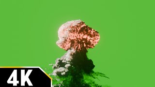 Nuclear explosion green screen 4K [upl. by Pack645]