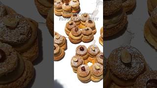 Hazelnut Praline Paris Brest Flowers baking shorts food sweet dessert choux parisbrest [upl. by Nwahsuq]