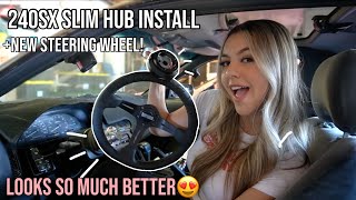 240SX S13 VIILANTE SLIM HUB amp STEERING WHEEL INSTALL [upl. by Konstantin]