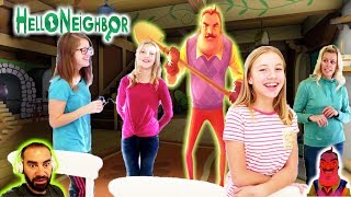 Hello Neighbor in REAL LIFE with MYSTERY kids  Parent Swap with 8 Passengers GAME [upl. by Marianne]