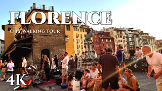 4K WALK Florence Italy Walking Tour 2024 Summer  60fps HDR [upl. by Wavell]