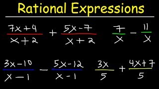 Adding and Subtracting Rational Expressions With The Same Denominators [upl. by Anawat]