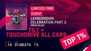 Asphalt 9 Top 14 Lamborghini Celebration Part 2 Tilt amp Touchdrive [upl. by Ilamad]