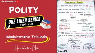 One Liners Topic wise  Indian Polity  Administrative Tribunals  Lec34  An Aspirant [upl. by Colston]