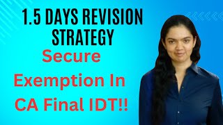 15 Days Revision Strategy  Indirect Tax Laws  CA Final [upl. by Olyhs961]