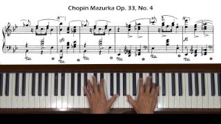 Chopin Mazurka Op 33 No 4 Piano Tutorial [upl. by Yendahc]