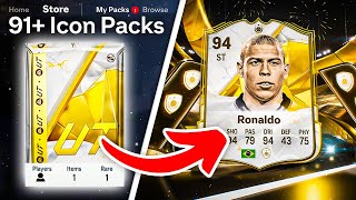 91 BASE ICON PACKS 🥳 FC 25 Ultimate Team [upl. by Llerraf34]