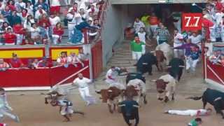 Encierro de San Fermín 9 de Julio 2013  Ganadería Valdefresno [upl. by Dachi88]