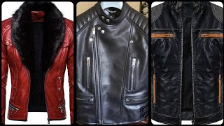 Trendy Formal leather Outfit for gents  Best leather Jacket for men  Fashion tips 2024 [upl. by Ainotal]