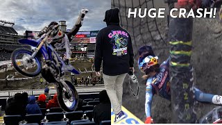 Vlog 27 Foxborough Supercross  Justin Barcia HUGE CRASH [upl. by Abbotson867]