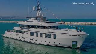 CANTIERE DELLE MARCHE Acala 43 m Yacht Review Exteriors and Interiors theluxuryyachtlady [upl. by Nanice]