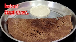 instant ragi dosa with palli chutney😋🤤 instantdosa ragirecipes ragidosa lkshettyvlogs food yt [upl. by Eitak]