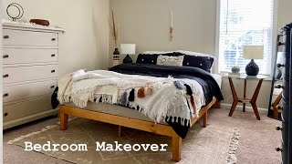 Bedroom Makeover  Renter Friendly  lots of DIY on a budget [upl. by Autrey]