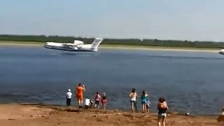 Water Landing and Take off by Beriev Be 200 Altair [upl. by Vitalis]