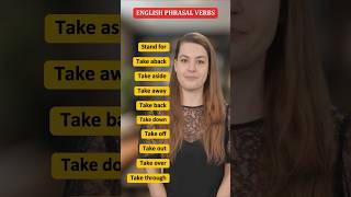 Learn Common Phrasal Verbs with quotTakequot and quotStand Forquot shorts PhrasalVerbs [upl. by Ainahs]