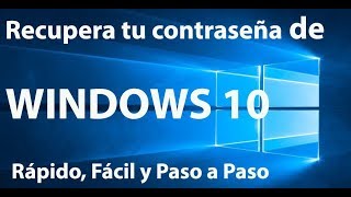 2021 Cómo Recuperar FÁCILMENTE Contraseña Windows 10 8 81 Sin Programas [upl. by Jari251]