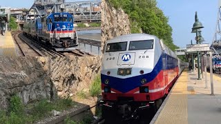 MTA Metro North Railroad P32ACDM 208 40th Anniversary Heritage Unit w GP35R 103 [upl. by Ahsonek]