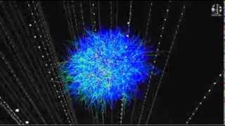 Cherenkov photons generated by an electron in IceCube [upl. by Duntson]