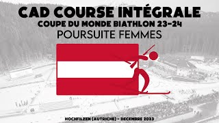 Biathlon  Poursuite Femmes  Hochfilzen Autriche  Coupe du Monde 2324  Replay CAD 09122023 [upl. by Arama]