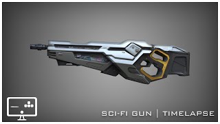 How to make sci fi gun in maya  Most watched [upl. by Gwen]