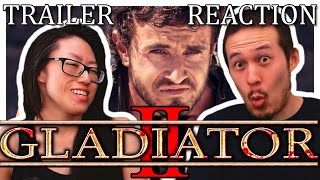 Gladiator 2 Official Trailer  Couples first time watching REACTION [upl. by Alvira381]