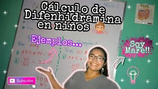 Cálculo de difenhidramina en Jarabe  Soy MaFe 💙👩🏽‍🏫 [upl. by Akenn]