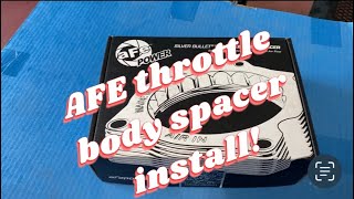 AFE silver bullet throttle body spacer install [upl. by Castara]