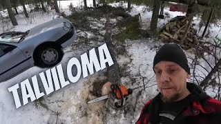 Talviloma ja polttopuita pitäs tehdä minkä kerkiää [upl. by Appilihp655]