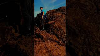 Jordan Scrambling🧗‍♂️🥾🥾🏔️lonetreehill shorts hikingcanada scrambling [upl. by Lleruj75]