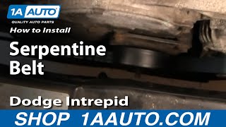 How to Replace Serpentine Belt 9397 Dodge Intrepid [upl. by Swayne]